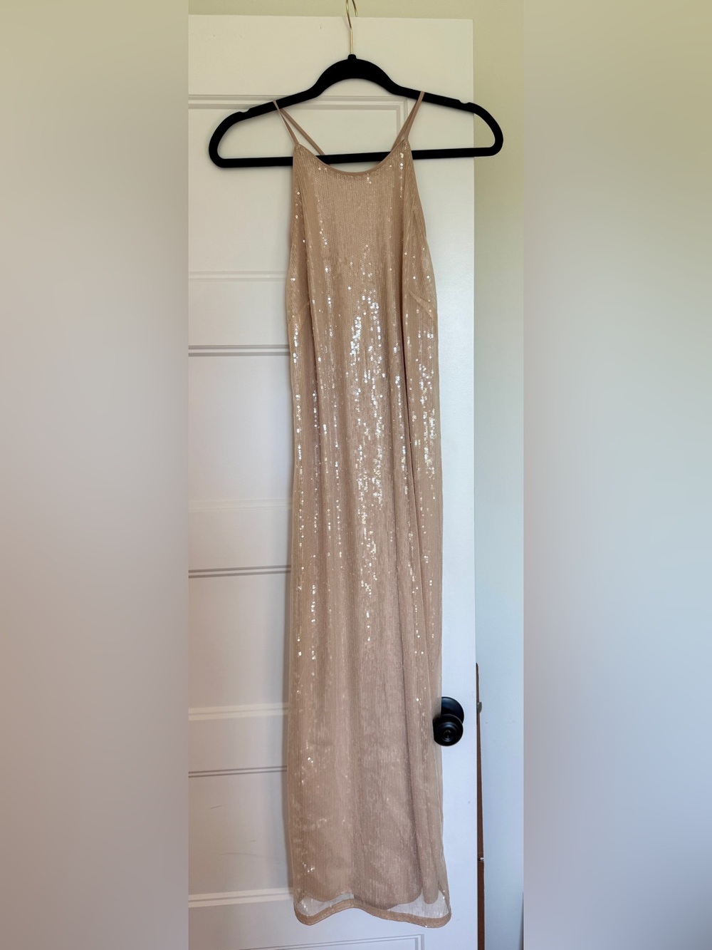 A New Day Women’s Champagne Sequin Midi A-line Dress - Size XS